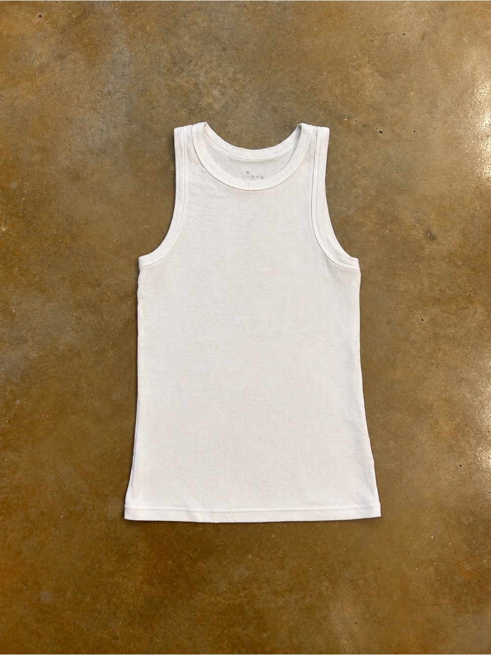 A New Day Kids White Ribbed Tank Top